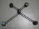Old metal wall coat rack, vintage 60s decor
