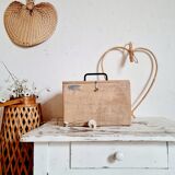 Small trunk in old wooden chest