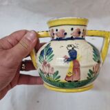 HB Quimper vase with handles, 1950