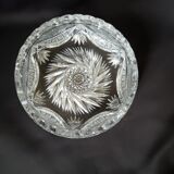 Saladier en cristal taillé, décor pointe de diamant