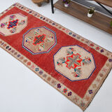 3x7 short vintage oushak runner rug