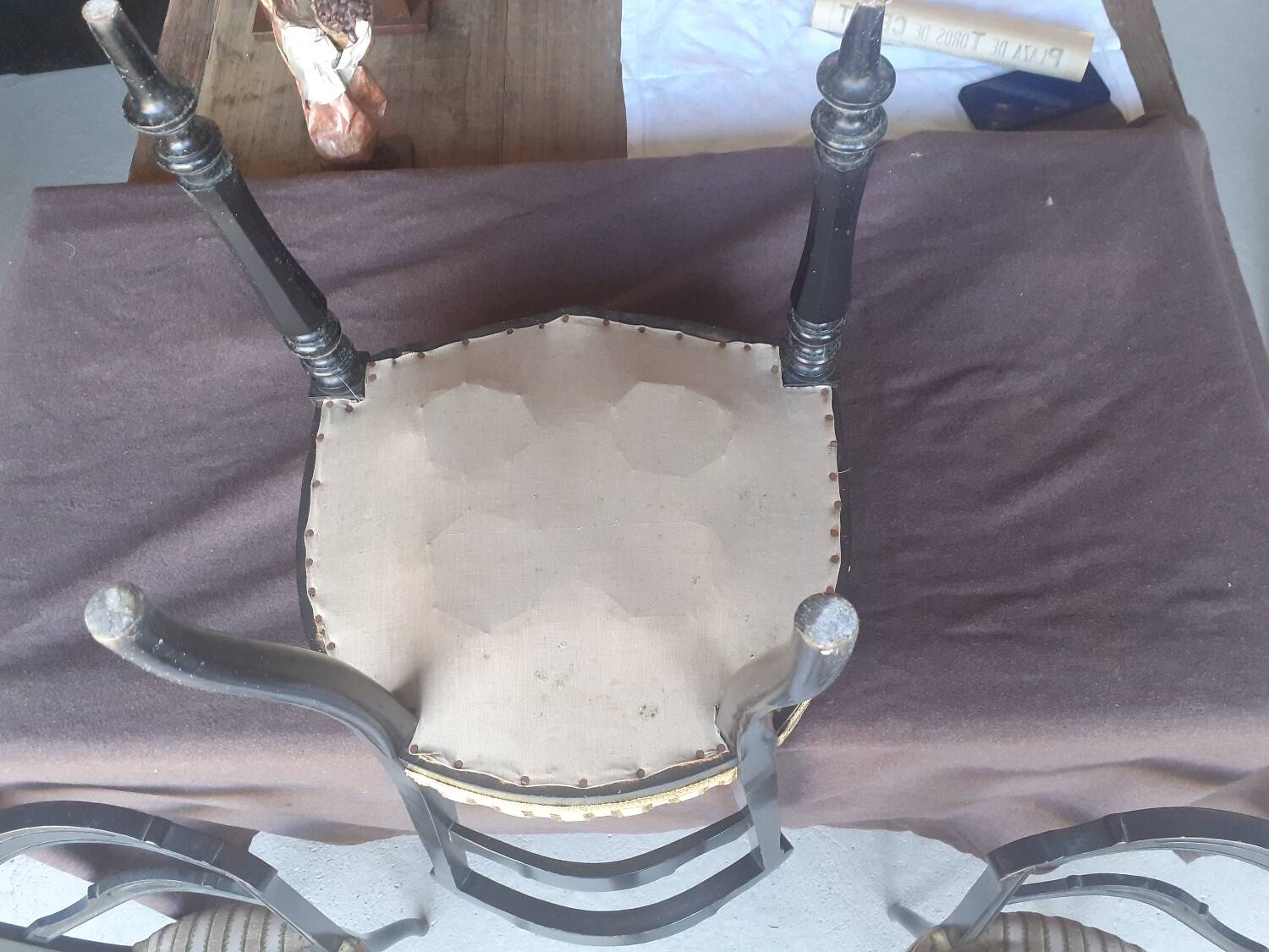 Set of 3 antique Napoleon III style chairs