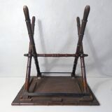 ancienne table pliable en bois imitation bambou XIXème