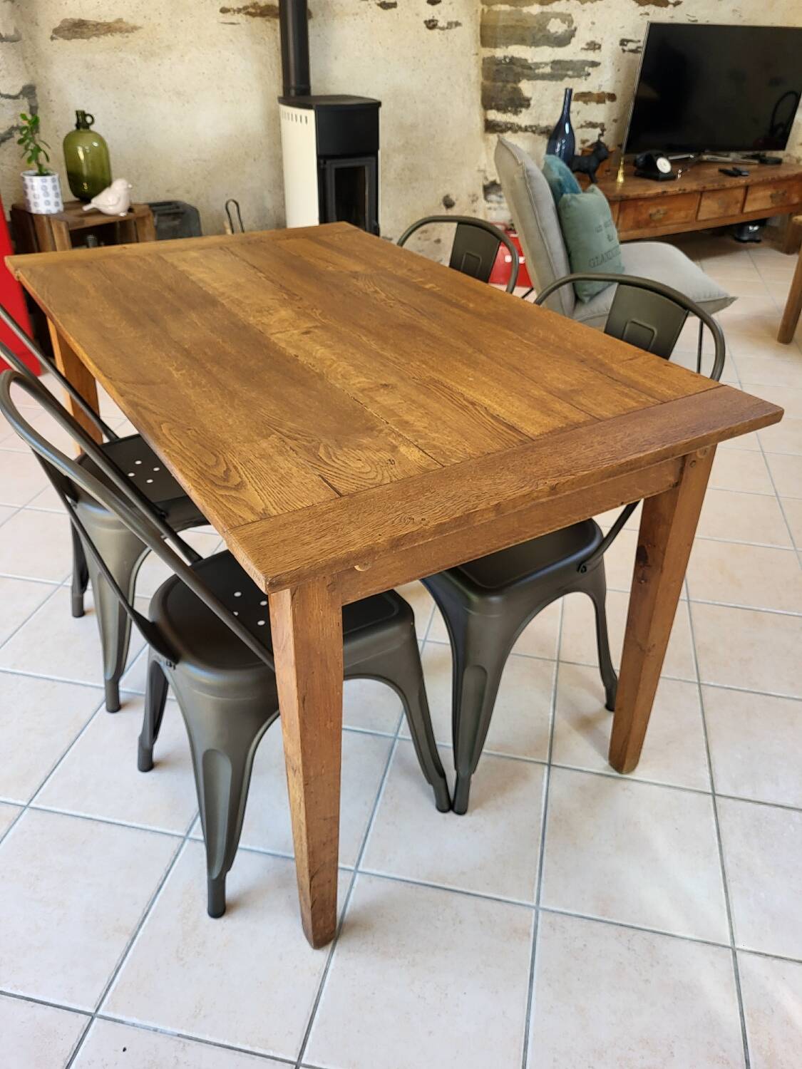 Oak farmhouse table
