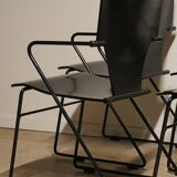 Series of 6 minimalist chairs model "EGOA 300" by Josep Mora