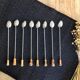 8 vintage bamboo cocktail spoons
