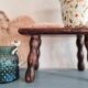 Mini old wooden farmhouse bench