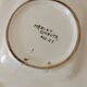 Set of three square plates from Deruta signed MARI E.C., botanical decoration 962.21