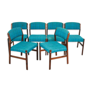 ensemble de 6 chaises en palissandre