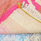 Pink berber carpet 130 x 220 cm