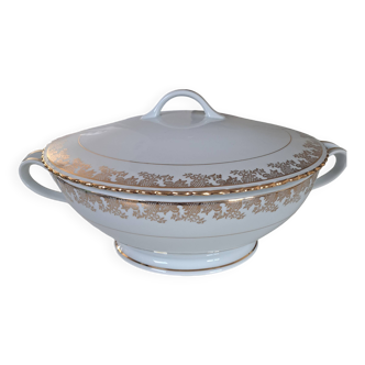 ADP ROYAL soup tureen gilded with gold Limoges porcelain