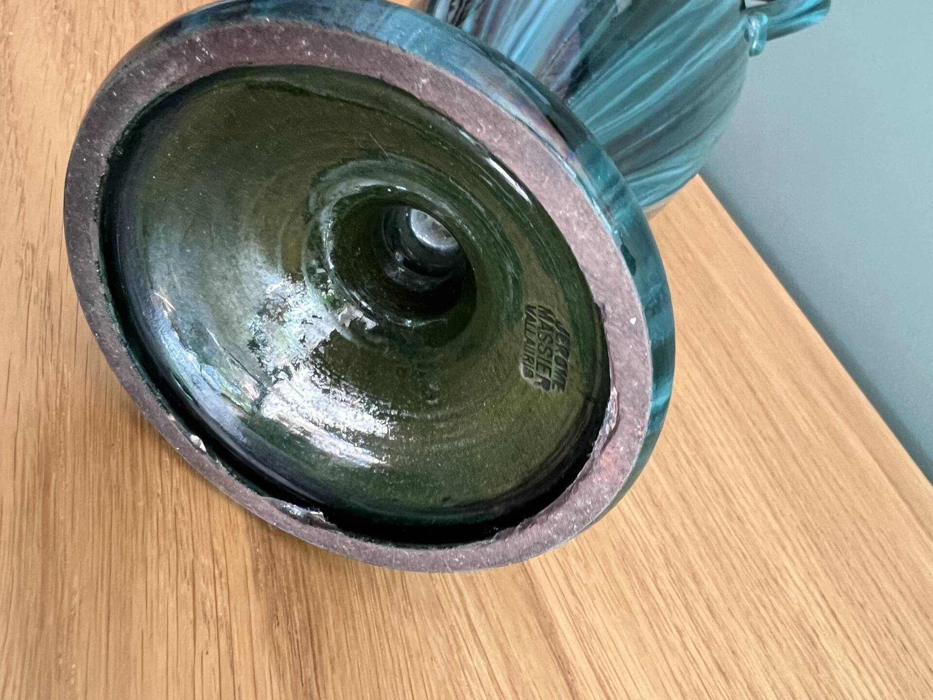 Art Nouveau vase with double handles from Vallauris - Jérôme Massier