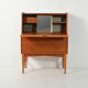 Scandinavian teak secrétaire with hidden mirror, 1960s