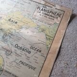 Old map Vidal Lablache 22 Community planisphere - 1950