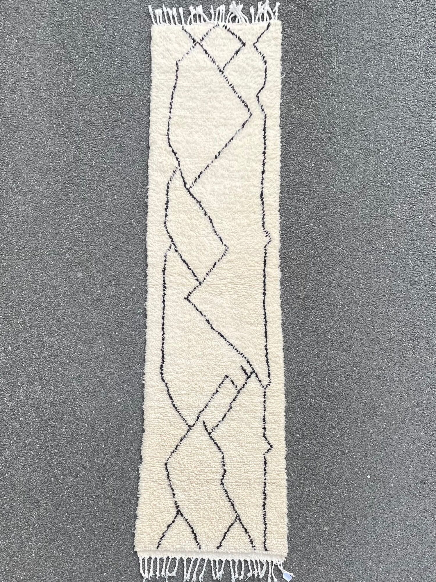 Large Berber carpet corridor Beni Ouarain 80x330 cm
