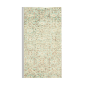 Tapis beige turc antique noué à la main 129 cm x 238 cm - 38965