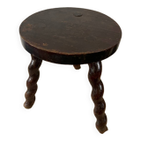 Wooden tripod stool