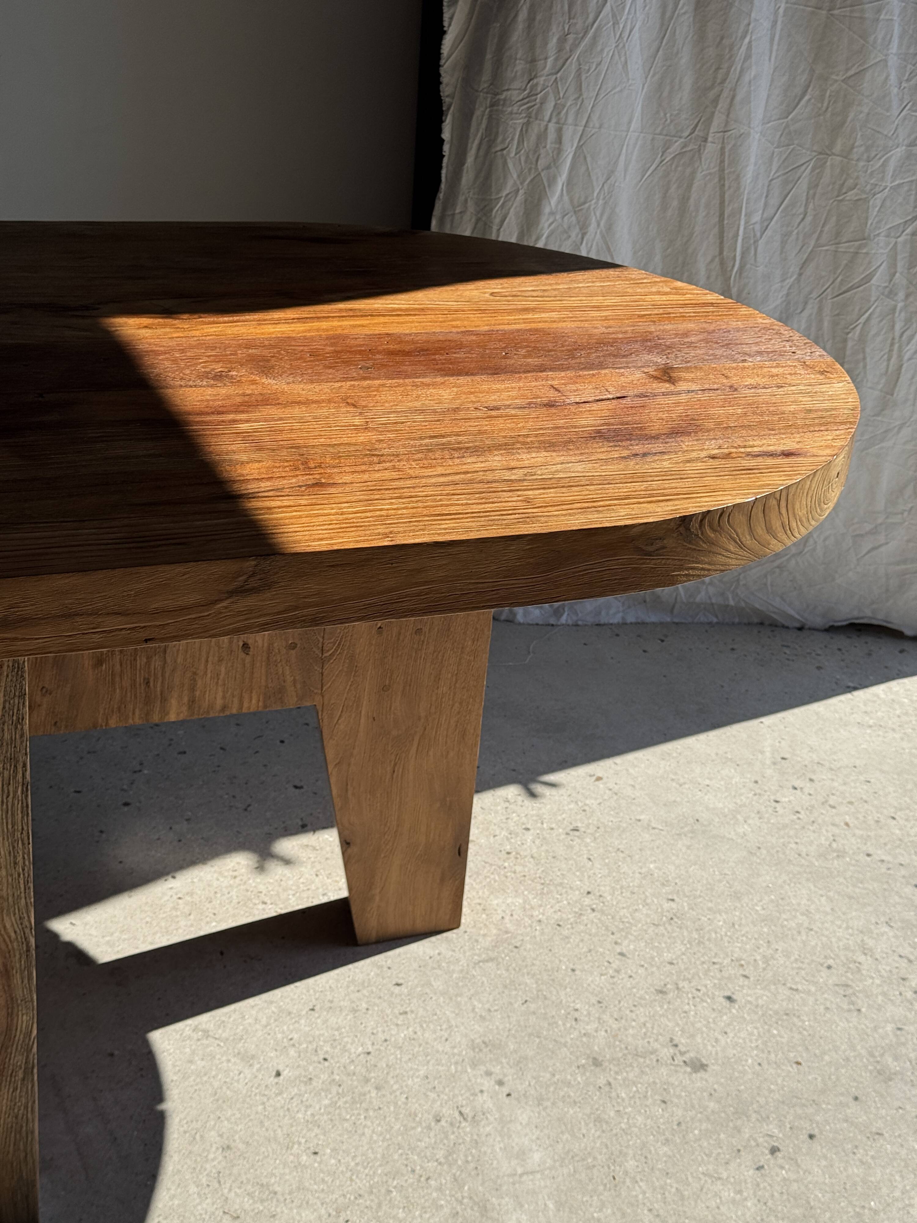 Immense solid teak table 2.10m x 1m