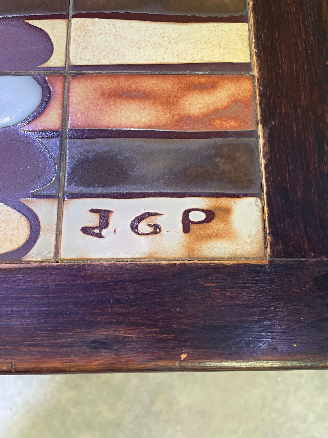 Wooden and ceramic coffee table