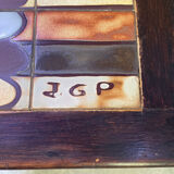 Wooden and ceramic coffee table