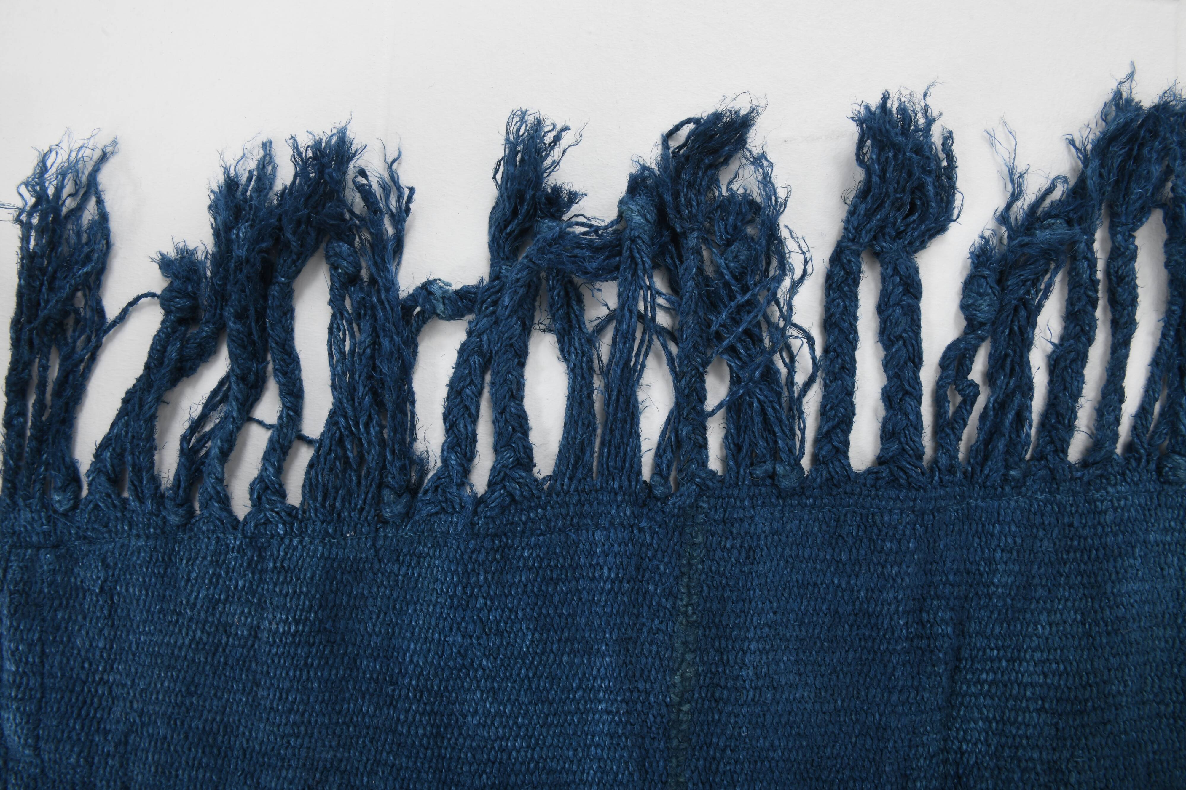 Shades Of Blue Vintage Kilim Rug, 144x207Cm