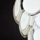 Disc white Murano glass chandelier by Vistosi