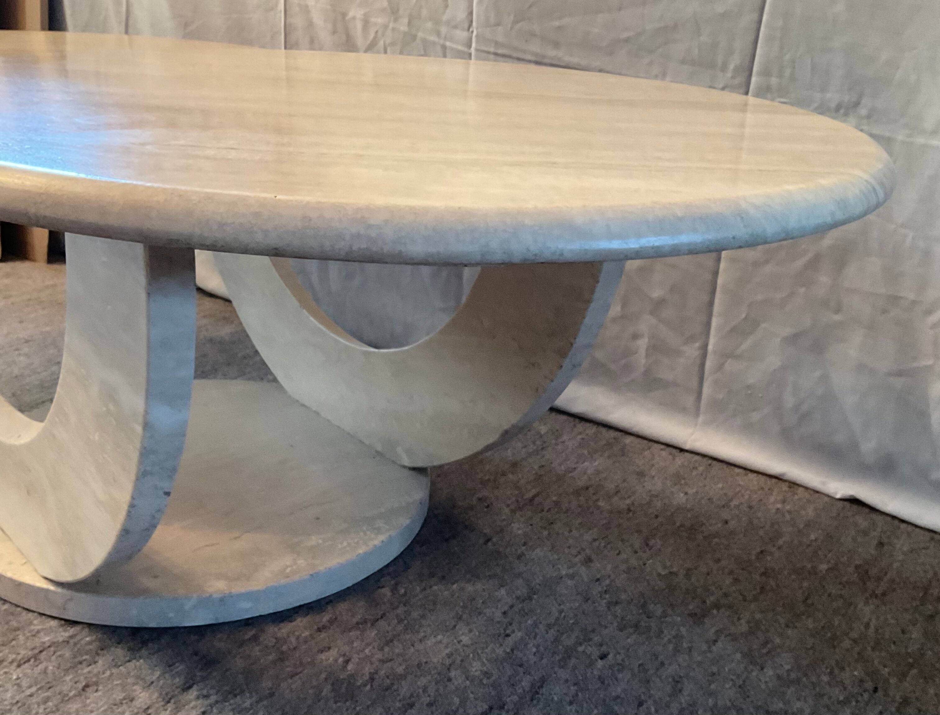 Travertine coffee table from the 70s