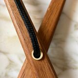 Erik Hansen vintage teak accordion scissor wall lamp