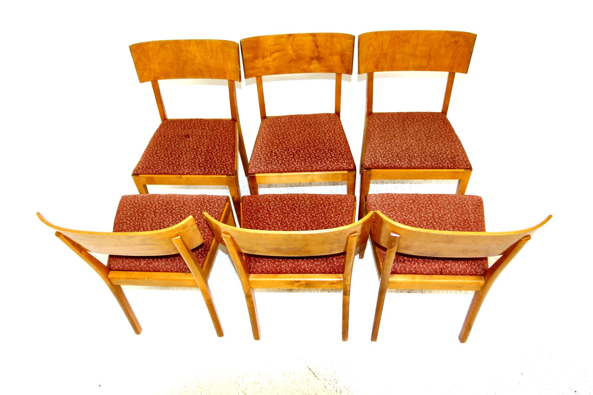 Set of 6 birch chairs, Sweden, 1940