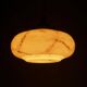 Art Deco Suspension with Beige Glass Shade and Twisted Stem - circa 1920-1930
