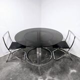 Table de salle à manger Vittorio Introini avec chaises Cuneo 1970