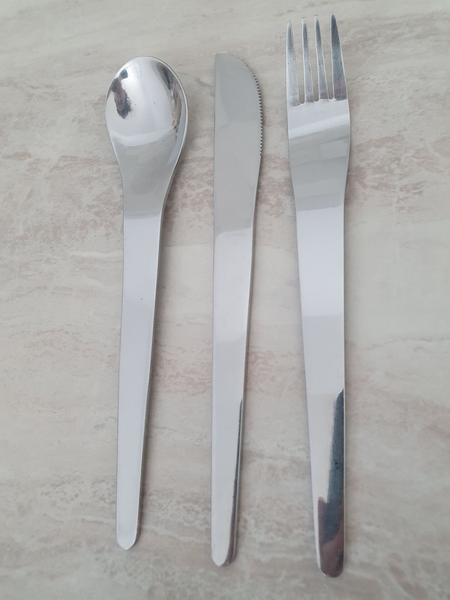 18 stainless steel Space Age place settings / Spoon Fork Knife