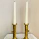 Pair of Louis Philippe candlesticks from the 19th century in solid brass