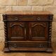 Carved wooden trouser cabinet – Twisted columns – Marble top