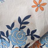 Flowery tablecloth of the 70s