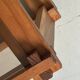 Modernist side table/nightstand in pine wood & smoked glass, 1970s design.