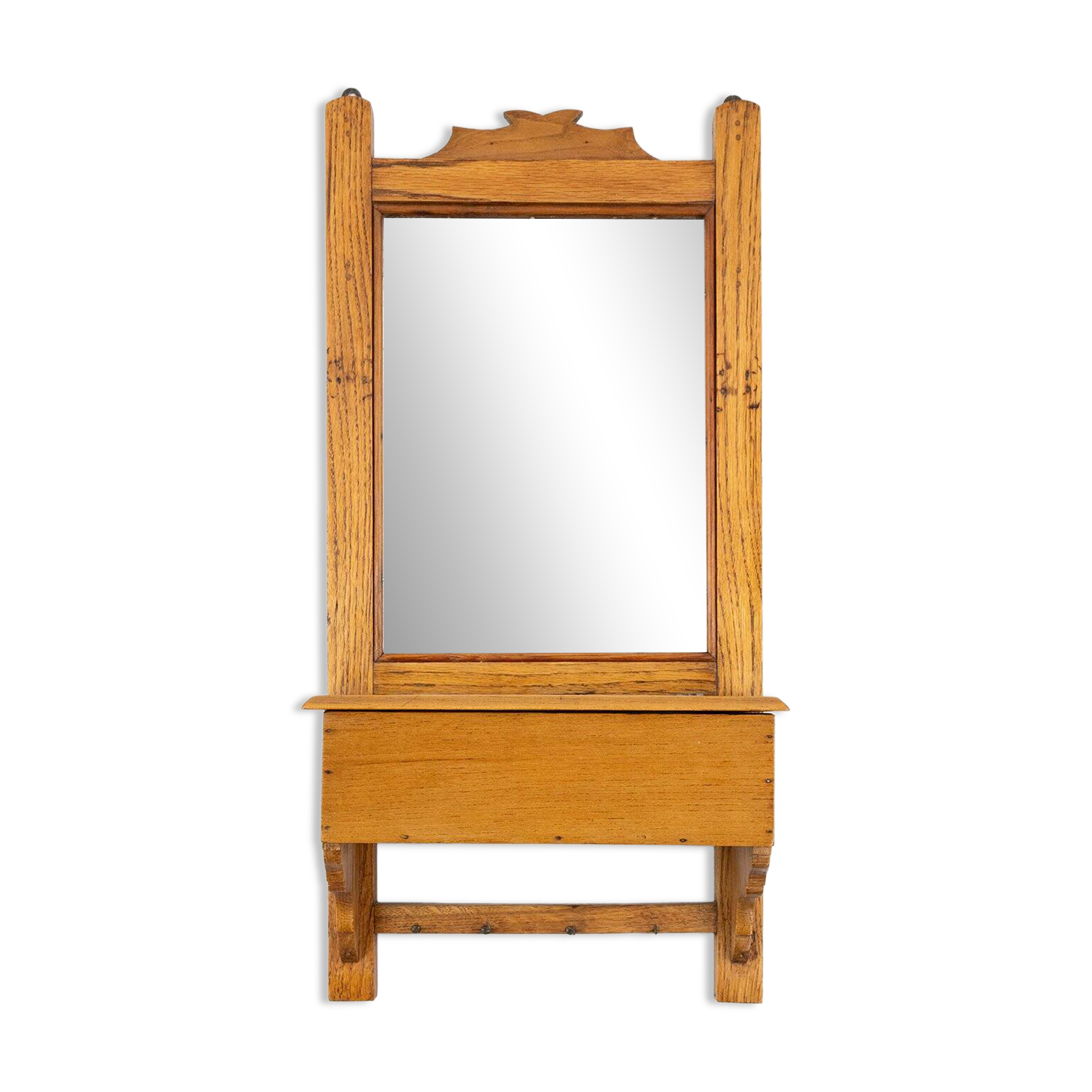 Item Name French Wooden Shaving Cabinet with Mirror, 1890s
