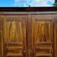 18th century Franc Comtoise wardrobe, lacquered in faux wood