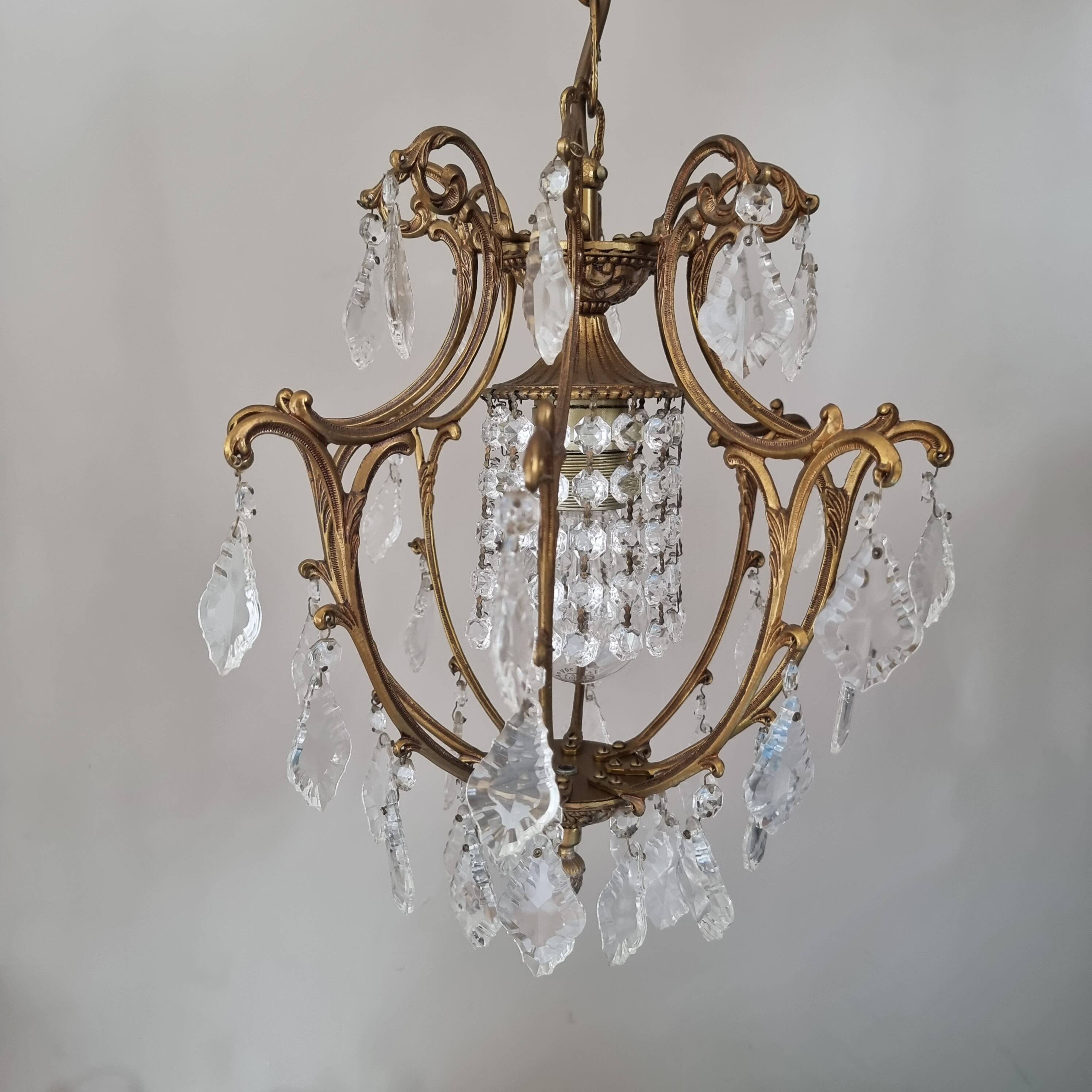 Authentic Peris Andreu chandelier, Valencia, Spain, 1950s, fully