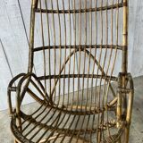 Fauteuil rotin vintage