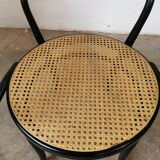 Curved wood and cane armchair called "Le Corbusier"