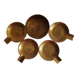 Set of 4 vintage brass nesting ashtrays