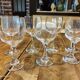 Lot de 7 verres à vin vintage en cristal