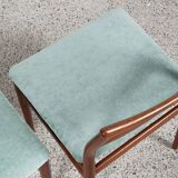 Midcentury Danish set of 6 dining chairs in teak by Erling Torvits for Sorø Stolefabrik 1960s