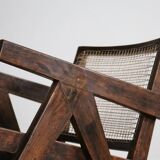 Pierre Jeanneret lounge chairs PJ-SI-29-A in teak and Cane, 1950s