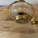 Vintage glass & gilded brass sweet jar / bonbonnière – Rose decor
