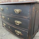 Alsatian curved chest of drawers XVIIIth patinated
