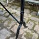 Bistro table in grey marble and black cast iron 100 x 60 cm