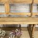 Large oak church pew