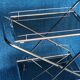 1970 folding server on wheels smoked glass